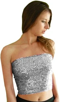 Overig Top/Rokje Pailletten Zilver