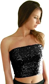 Overig Top/Rokje Pailletten Zwart