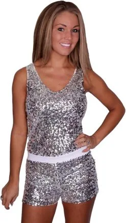 Overig Topje Pailletten Zilver