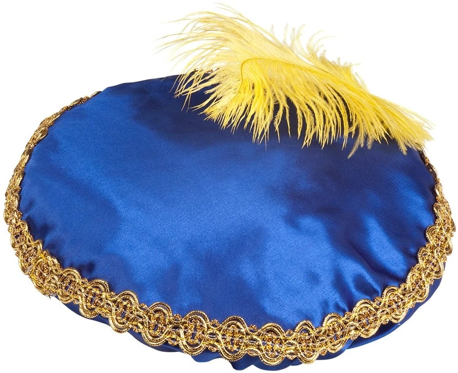 Overig Zwarte Piet Baret Blauw (Satijn) 3 Overig Zwarte Piet Baret Blauw (Satijn)