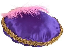 Overig Zwarte Piet Baret Paars (Satijn)