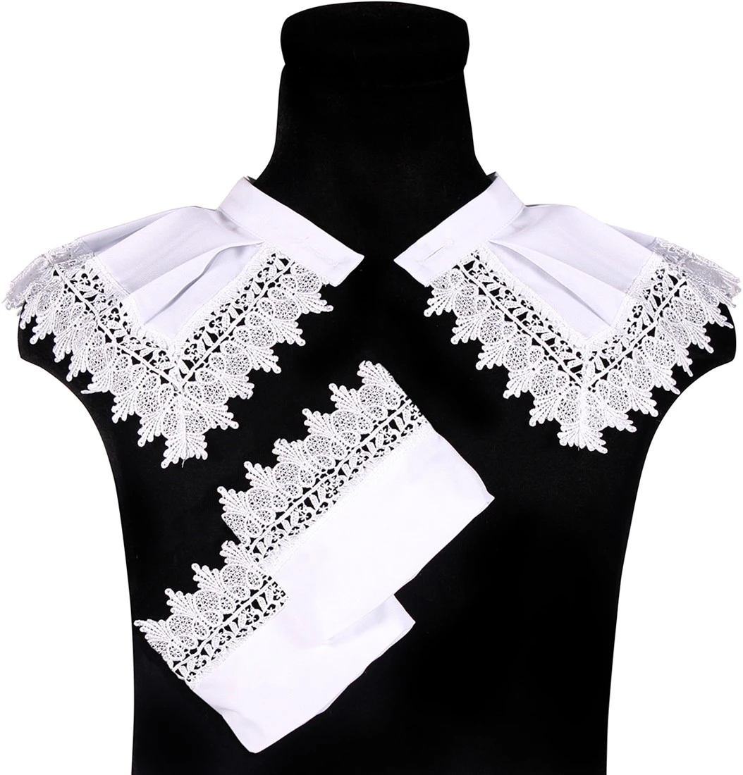 Overig Zwarte Piet Kraag En Manchetten Luxe Wit 3 Overig Zwarte Piet Kraag En Manchetten Luxe Wit